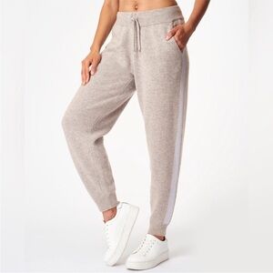 Sweaty Betty Recline Wool Jogger Pants in Cloud Gray Marl